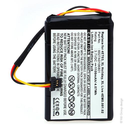 Batterie GPS 3.7V 1100mAh photo du produit 1 L