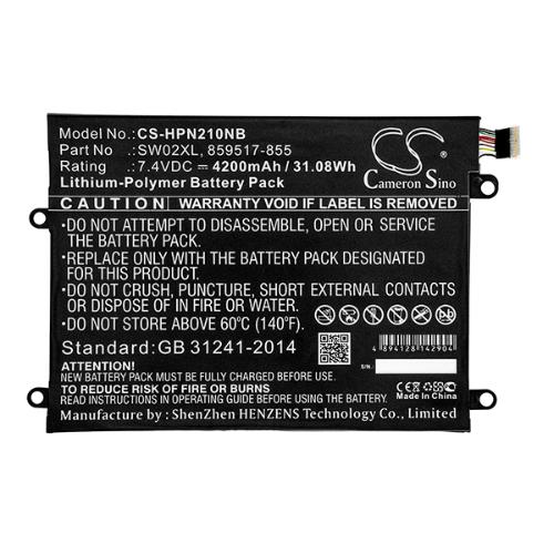 Batterie tablette compatible HP 7.4V 4200mAh photo du produit 3 L