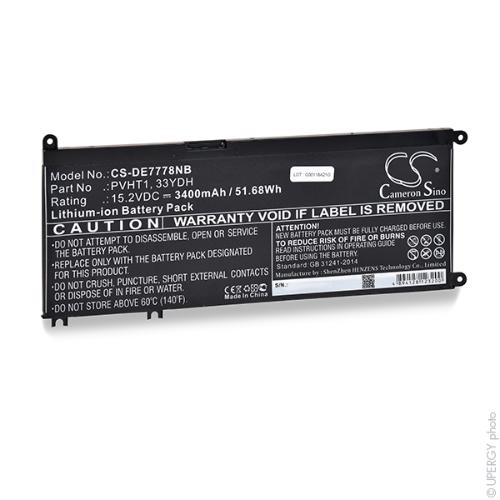 Batterie ordinateur portable compatible Dell 15.2V 3400mAh photo du produit 1 L