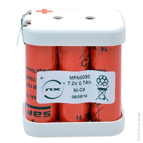 Batterie Nicd 6 VRE AA 700 7.2V 700mAh photo du produit 2 L