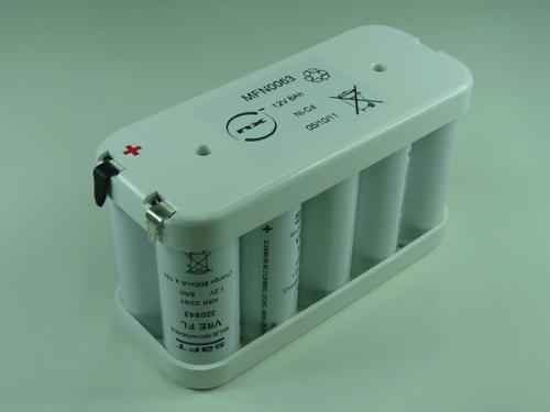 Batterie médicale Nicd 10x F VRE 10S1P ST2 12V 8Ah Fast photo du produit 1 L