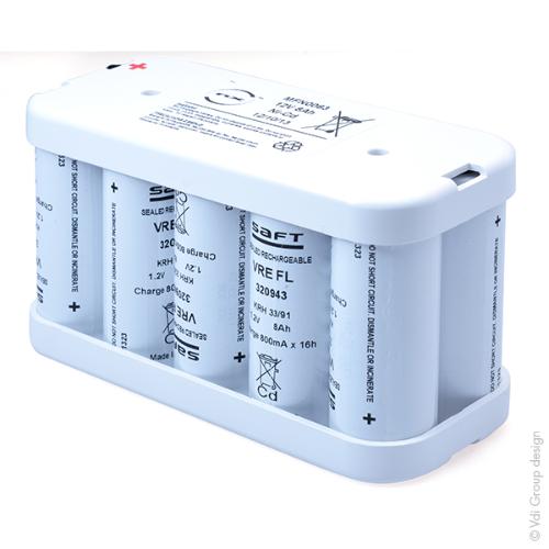 Batterie médicale Nicd 10x F VRE 10S1P ST2 12V 8Ah Fast photo du produit 3 L