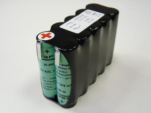 Batterie Nimh 10x AA 10S1P ST2 12V 1600mAh T2 photo du produit 1 L