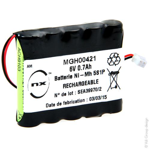 Batterie Nimh 5x AAA NX 5S1P ST1 6V 700mAh JST photo du produit 2 L
