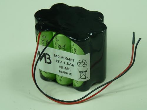 Batterie Nimh 10x AA NX 10S1P ST9 12V 1500mAh Fils photo du produit 1 L