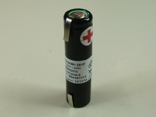 Batterie Nimh 2x 2/3AA 2S1P ST4 2.4V 600mAh T2 photo du produit 1 L