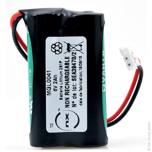 Batterie lithium 2x AA CR 2S1P ST1 6V 2Ah JST photo du produit 1 L