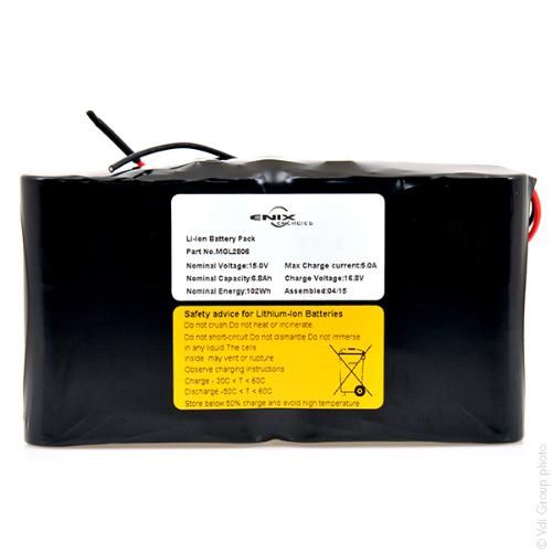 Batterie Li-Ion 4S1P MP176065 xlr 99.28Wh 14.6V 6.8Ah Wires photo du produit 1 L