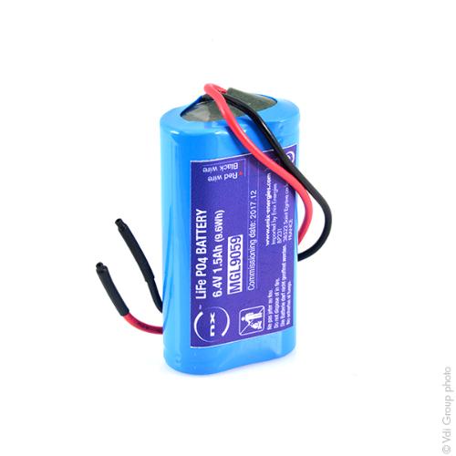 Batterie Lithium Fer Phosphate 2S1P IFR18650 + PCM (9.6Wh) 6.4V 1.5Ah photo du produit 3 L