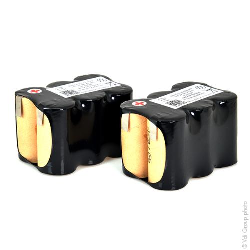 Batterie Nicd 12x C 12S1P ST2 14.4V 3Ah T2 (ensemble de 2 batteries) photo du produit 1 L