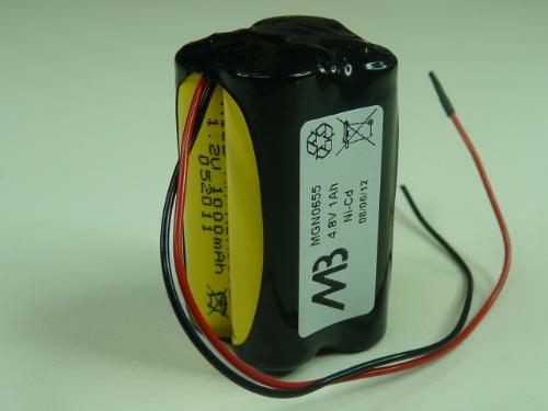 Batterie Nicd 4x AA NX 4S1P ST2 4.8V 1000mAh Fils photo du produit 1 L