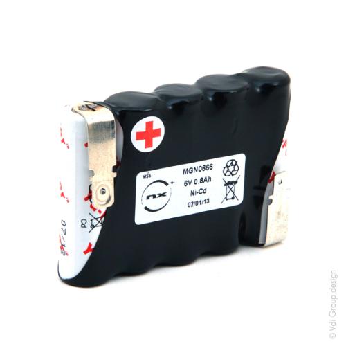 Batterie eclairage secours 5x AA 5S1P ST1 6V 800mAh Fast photo du produit 2 L