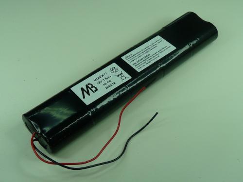 Batterie Nicd 10x SC 10S1P ST5 12V 1800mAh Fils photo du produit 1 L
