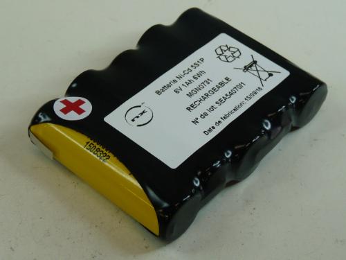 Batterie Nicd 5x AA 5S1P ST1 6V 1Ah HBL photo du produit 1 L