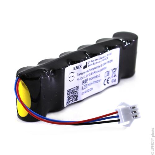 Batterie médicale rechargeable 6x 2/3A 6S1P ST1 F70 7.2V 0.65Ah JST photo du produit 1 L
