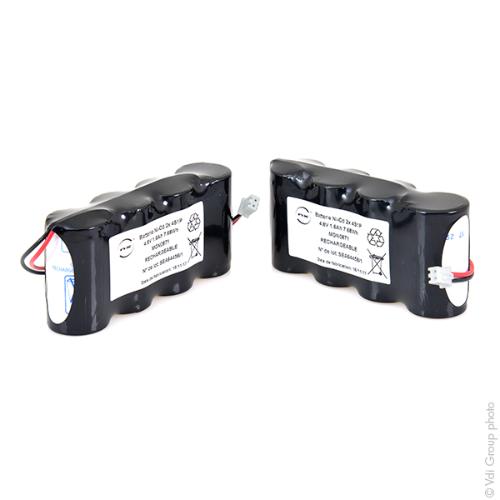 Batterie eclairage secours 2 packs 4x SC VNT 4S1P ST1 4.8V 1.6Ah JST photo du produit 3 L