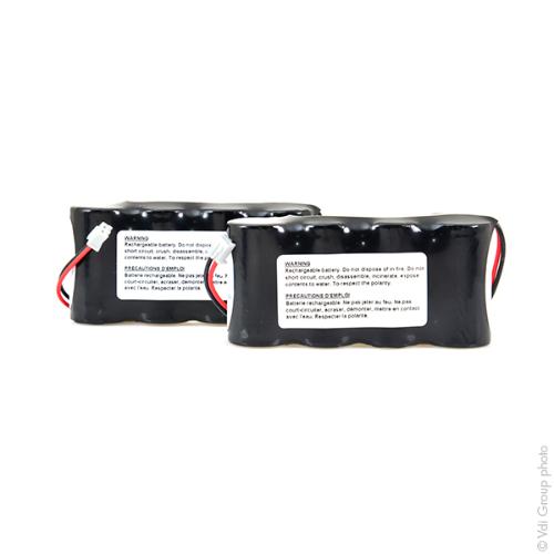 Batterie eclairage secours 2 packs 4x SC VNT 4S1P ST1 4.8V 1.6Ah JST photo du produit 4 L