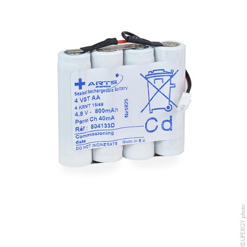 Batterie eclairage secours 4 VST AA ST1 4.8V 800mAh photo du produit 1 L