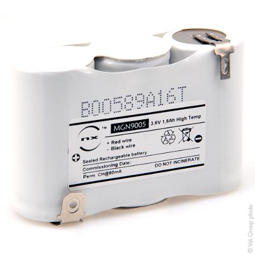 Batterie eclairage secours 3xSC ST1 Faston 6.3mm+2.8mm 3.6V 1.6Ah photo du produit 2 L