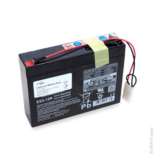 Batterie médicale rechargeable 1x ES 3 12R 1S1P ST1 12V 3Ah Mlx photo du produit 1 L