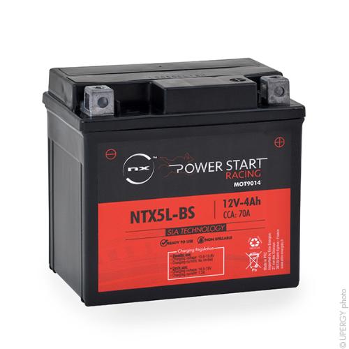 Batterie moto YTX5L-BS / NTX5L-BS 12V 4Ah photo du produit 1 L