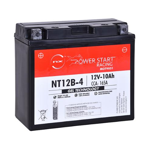 Batterie moto Gel NT12B-4 / YT12B-BS / YT12B-4 12V 10Ah photo du produit 1 L