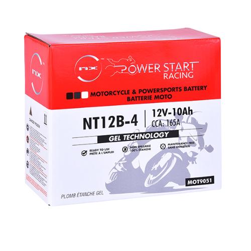Batterie moto Gel NT12B-4 / YT12B-BS / YT12B-4 12V 10Ah photo du produit 4 L