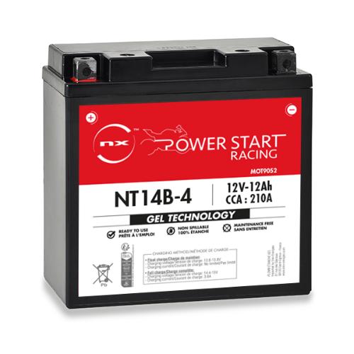 Batterie moto Gel NT14B-4 / YT14B-4 12V 12Ah photo du produit 1 L