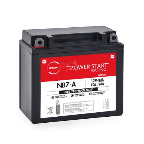 Batterie moto Gel NB7-A / YB7-A / 12N7-4B 12V 8Ah photo du produit 1 L