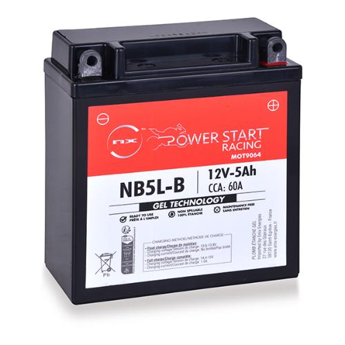 Batterie moto Gel NB5L-B / YB5L-B / 12N5-3B 12V 5Ah photo du produit 1 L