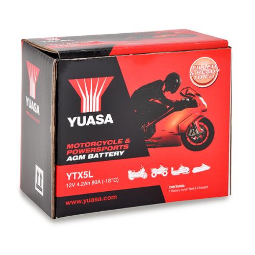 Batterie moto YUASA YTX5L-BS / YTX5L 12V 4Ah photo du produit 3 L