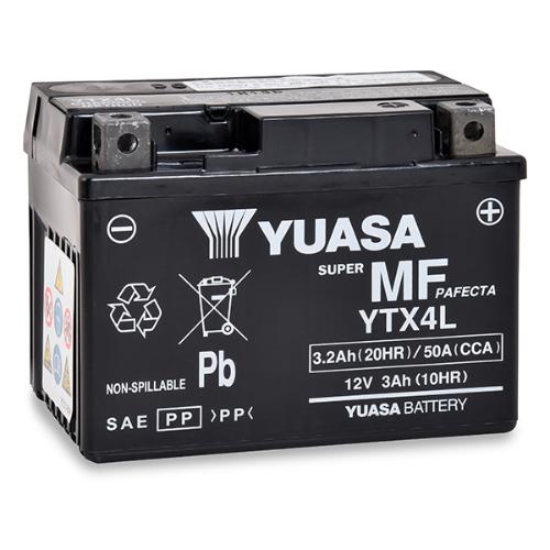 Batterie moto YUASA YTX4L-BS 12V 3Ah photo du produit 1 L