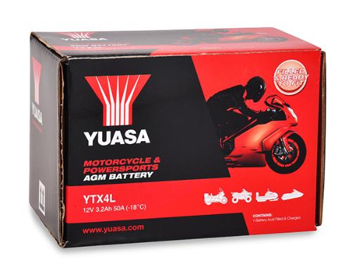Batterie moto YUASA YTX4L-BS 12V 3Ah photo du produit 3 L