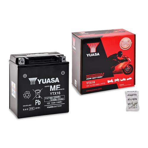 Batterie moto YUASA YTX16-BS 12V 14Ah photo du produit 3 L