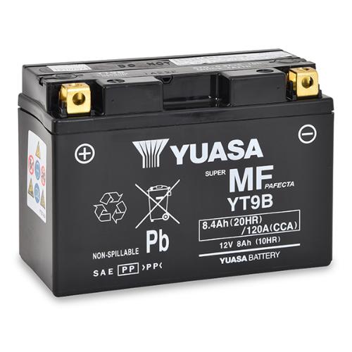 Batterie moto YUASA YT9B-BS 12V 8Ah photo du produit 1 L