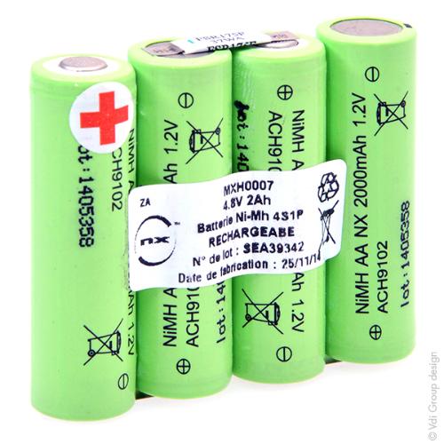 Batterie Nimh 4x AA NX 4S1P ST1 4.8V 2000mAh S photo du produit 2 L