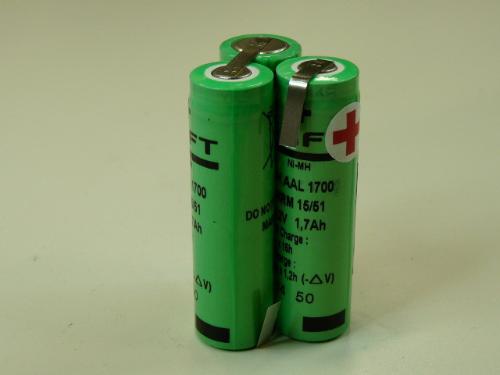 Batterie Nimh 3x AA 3S1P ST3 3.6V 1.7Ah T2 photo du produit 1 L