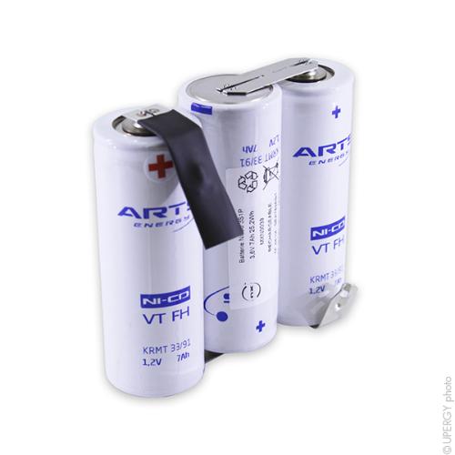 Batterie eclairage secours 3x F VT 3S1P ST1 3.6V 7Ah T2 photo du produit 2 L