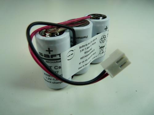 Batterie eclairage secours 3x SC VNT 3S1P ST1 3.6V 1.6Ah JST photo du produit 1 L