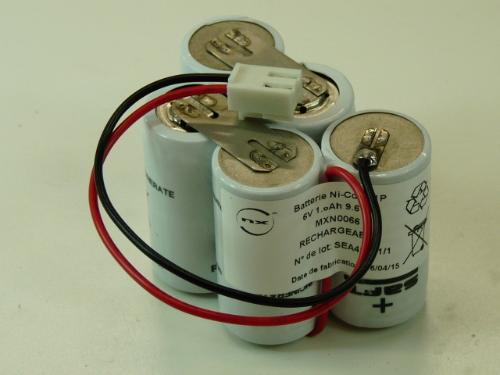 Batterie Nicd 5 xSC 5S1P ST7 F130 6V 1.6Ah JST photo du produit 1 L
