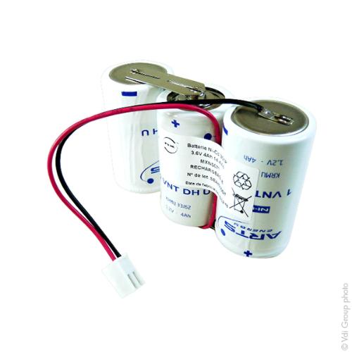 Batterie eclairage secours 3x D 3S1P ST1 3.6V 4.2Ah JST photo du produit 1 L