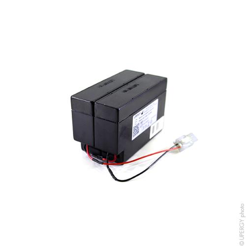 Batterie médicale rechargeable 2x 12V-0.8Ah 2S1P ST1 24V 0.8Ah Molex photo du produit 1 L