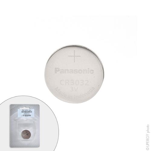 Pile bouton lithium blister CR3032 PANASONIC 3V 500mAh photo du produit 1 L