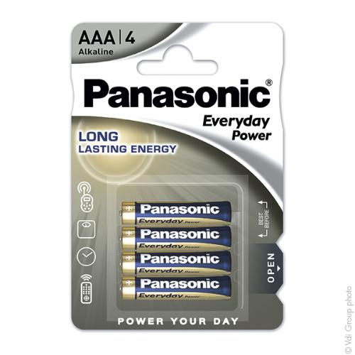 Pile alcaline blister x4 Panasonic Everyday Power LR03 - AAA 1.5V 1.46Ah photo du produit 1 L