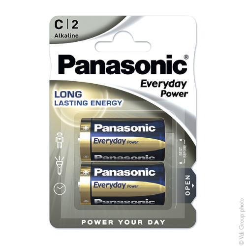 Pile alcaline blister x2 Panasonic Everyday Power LR14 - C 1.5V 9.36Ah photo du produit 1 L