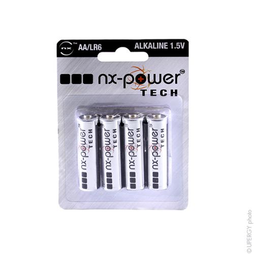 Pile alcaline blister x4 LR6 - AA Nx-Power Tech 1.5V 3.4Ah photo du produit 1 L