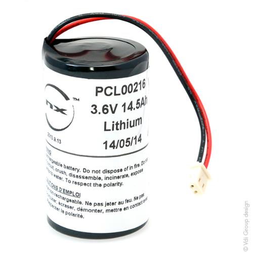 Batterie lithium ER34615M D 3.6V 14.5Ah Molex photo du produit 1 L