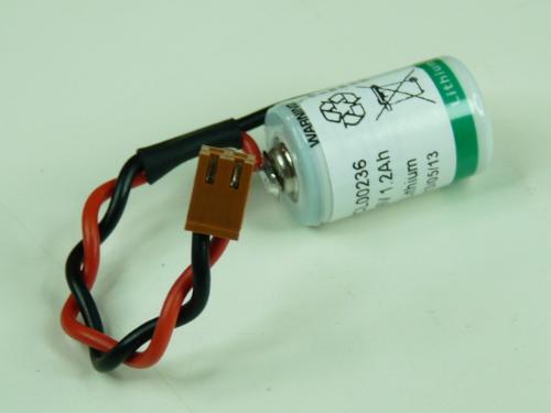 Batterie automate 1x 1/2AA 1S1P 3.6V 1.2Ah JAE photo du produit 1 L