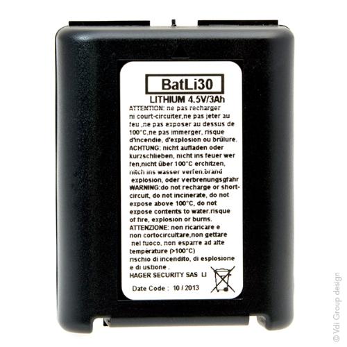 Batterie systeme alarme DAITEM BATLI30 4.5V 3Ah photo du produit 1 L