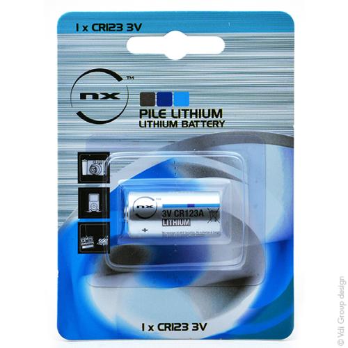 Pile lithium blister CR123 3V 1.45Ah photo du produit 1 L